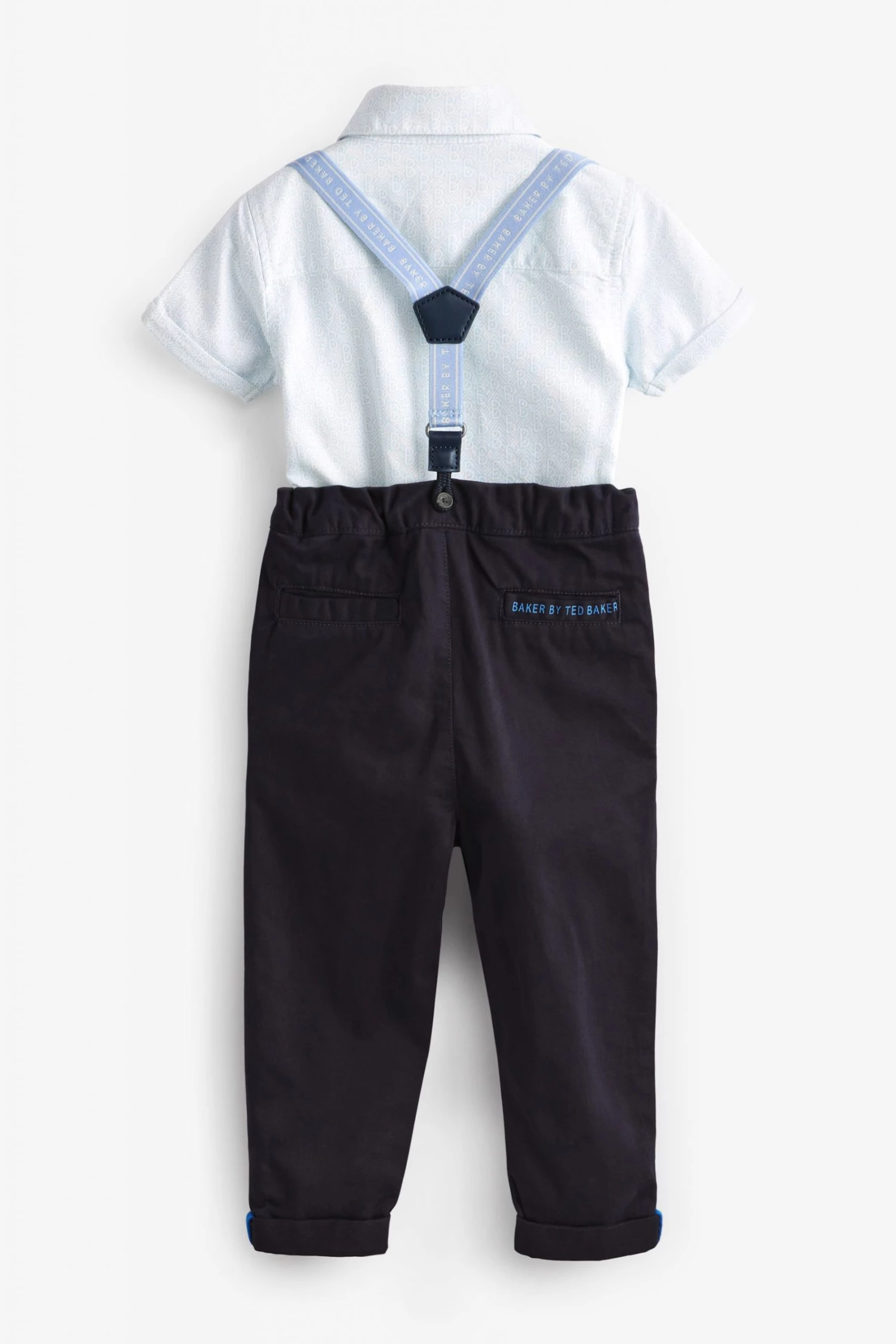 Baker By Ted Baker Navy Chino Shirt And Braces Set 7 Baker By Ted Baker Navy Chino Shirt And Braces Set - Image 7
