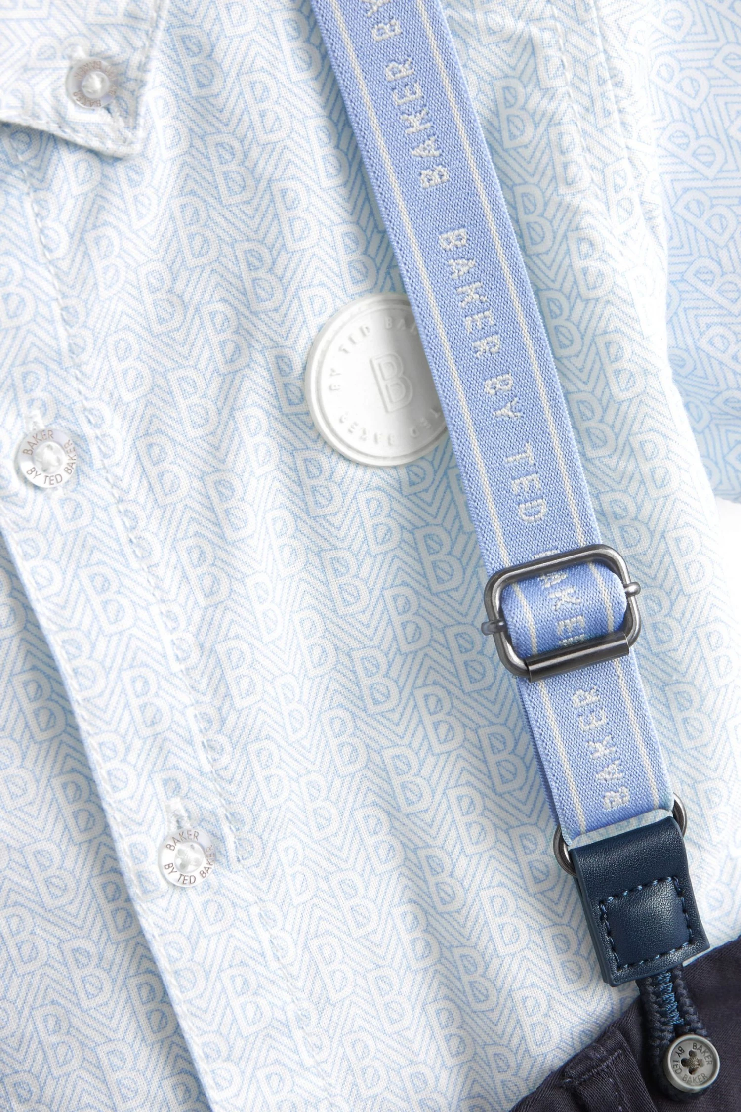 Baker By Ted Baker Navy Chino Shirt And Braces Set 9 Baker By Ted Baker Navy Chino Shirt And Braces Set - Image 9