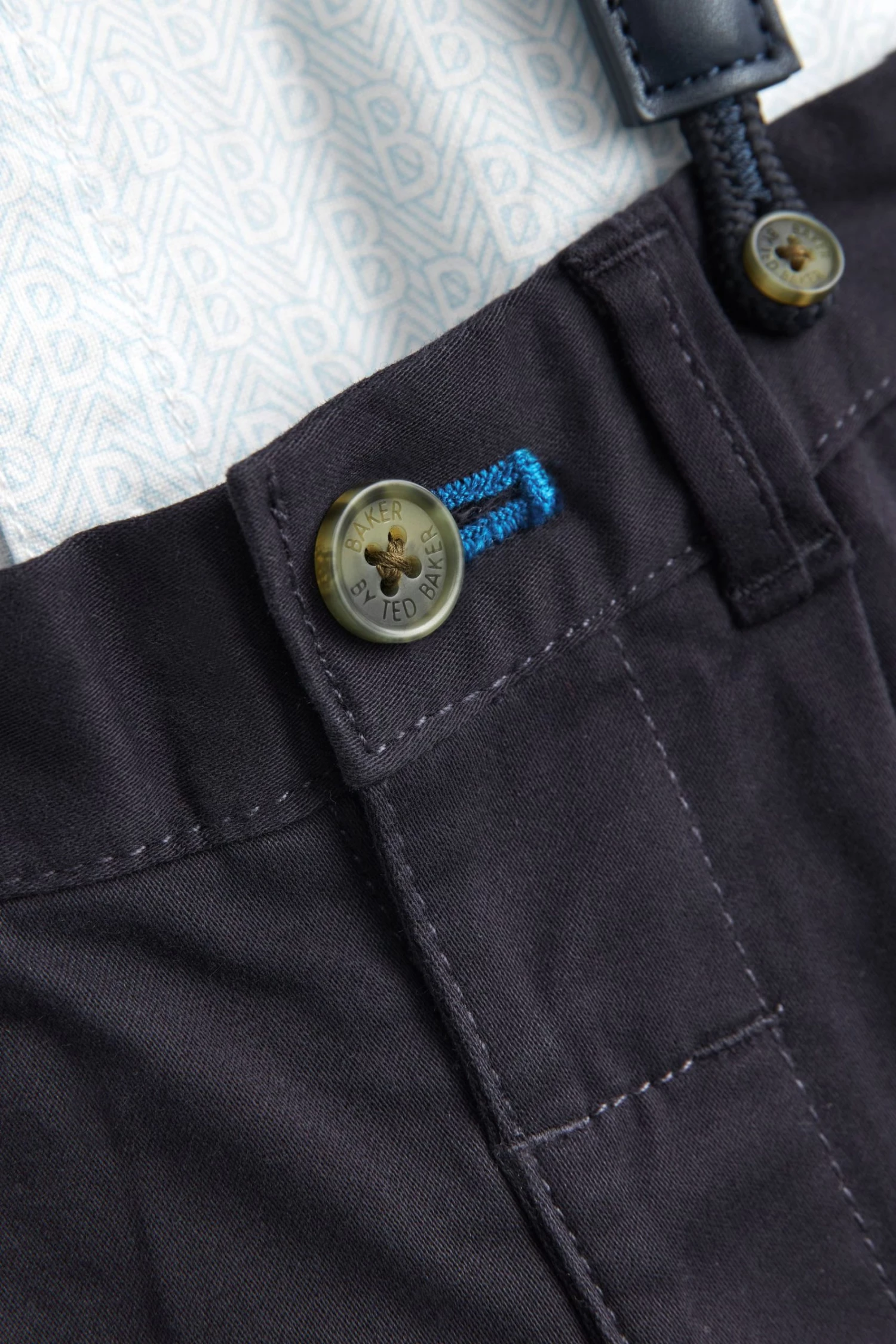 Baker By Ted Baker Navy Chino Shirt And Braces Set 10 Baker By Ted Baker Navy Chino Shirt And Braces Set - Image 10