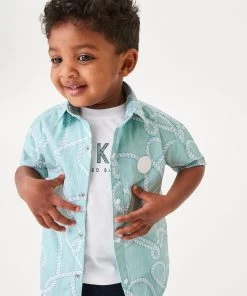 Baker By Ted Baker Blue Shirt And T-Shirt Set