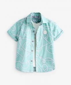 Baker By Ted Baker Blue Shirt And T-Shirt Set -Baker by Ted Baker shop unnamed file 1054