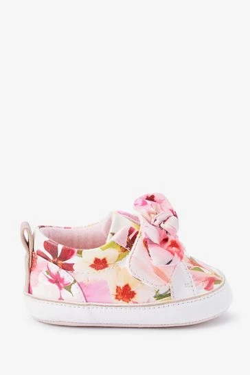 Baker By Ted Baker White Floral Trainer Padders 6 Baker By Ted Baker White Floral Trainer Padders - Image 6