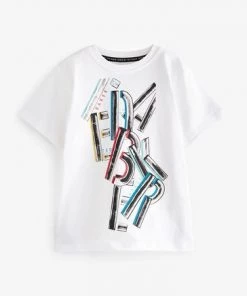 Baker By Ted Baker White One Letter Shirt -Baker by Ted Baker shop unnamed file 1075