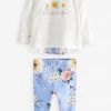 Baker By Ted Baker White Long Sleeve T-Shirt And Leggings Set