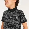 Baker By Ted Baker Black Printed Polo Shirt