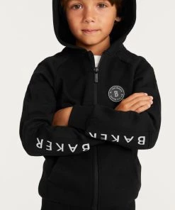 Baker By Ted Baker Black Panelled Hoodie