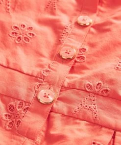 Baker By Ted Baker Girls Orange Broderie Playsuit -Baker by Ted Baker shop unnamed file 1240 scaled