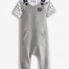 Baker By Ted Baker Grey Dungaree Set