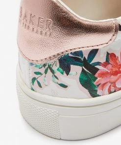 Baker By Ted Baker White Floral Trainers -Baker by Ted Baker shop unnamed file 1295 scaled