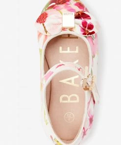 Baker By Ted Baker White Floral Mary Jane Shoes -Baker by Ted Baker shop unnamed file 1321 scaled