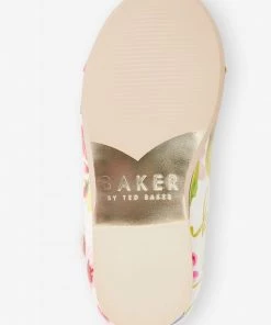 Baker By Ted Baker White Floral Mary Jane Shoes -Baker by Ted Baker shop unnamed file 1322 scaled