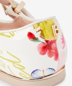 Baker By Ted Baker White Floral Mary Jane Shoes -Baker by Ted Baker shop unnamed file 1323 scaled