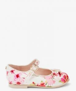 Baker By Ted Baker White Floral Mary Jane Shoes -Baker by Ted Baker shop unnamed file 1324