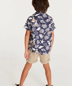 Baker By Ted Baker Navy Blue Shell All-Over Print Shirt 8 Baker By Ted Baker Navy Blue Shell All-Over Print Shirt -Baker by Ted Baker shop unnamed file 1353 scaled