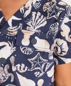 Baker By Ted Baker Navy Blue Shell All-Over Print Shirt 9 Baker By Ted Baker Navy Blue Shell All-Over Print Shirt -Baker by Ted Baker shop unnamed file 1354 scaled