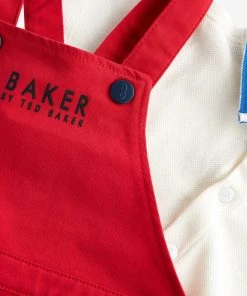 Baker By Ted Baker Baby Boy Red Dungaree Set -Baker by Ted Baker shop unnamed file 1365 scaled