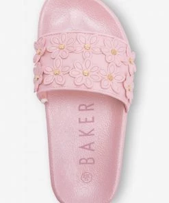 Baker By Ted Baker Pink Embossed Sliders -Baker by Ted Baker shop unnamed file 1398 scaled