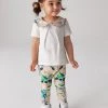 Baker By Ted Baker White Collared T-Shirt And Leggings Set