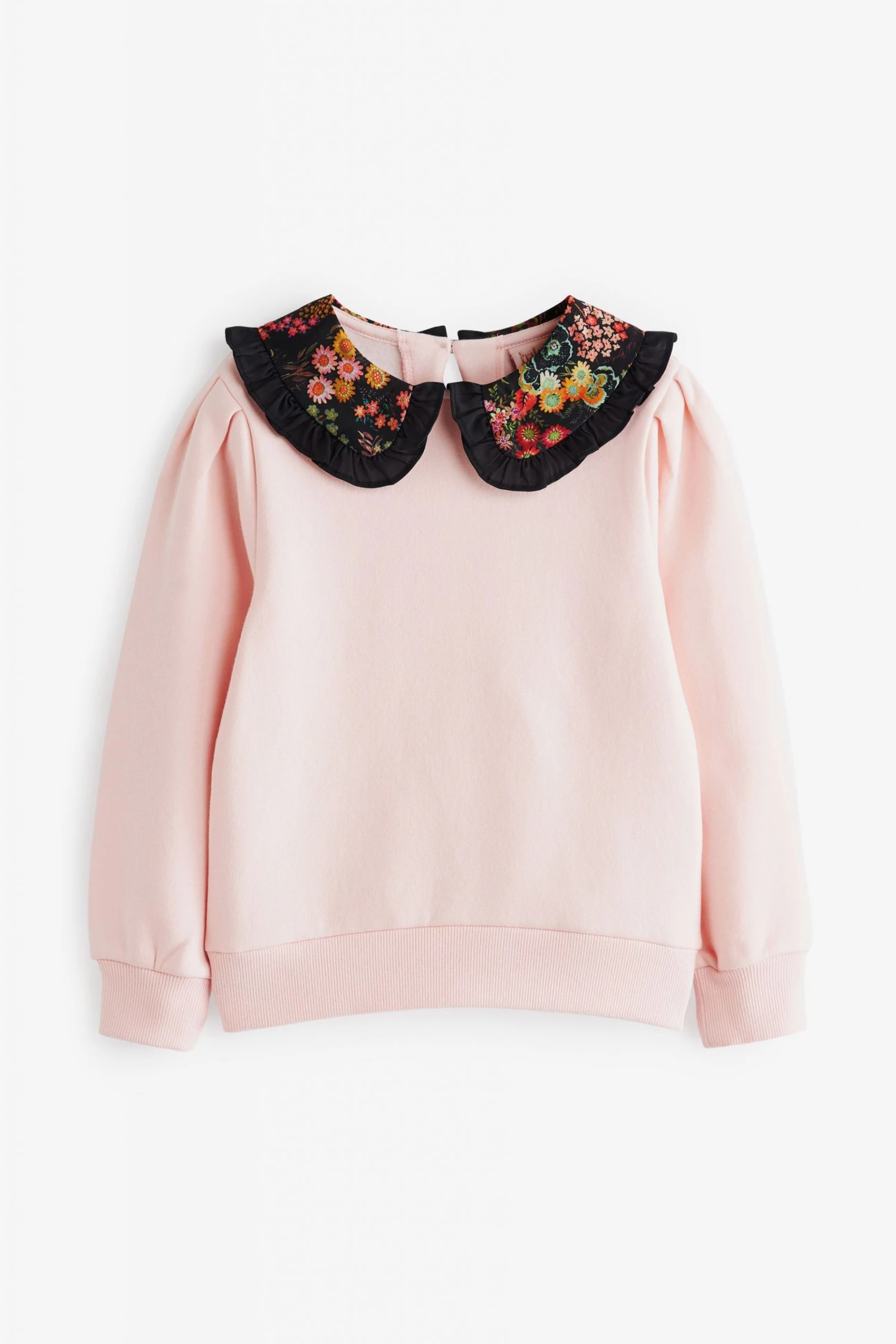 Baker By Ted Baker Pink Frill Collared Sweat Top 1 Baker By Ted Baker Pink Frill Collared Sweat Top