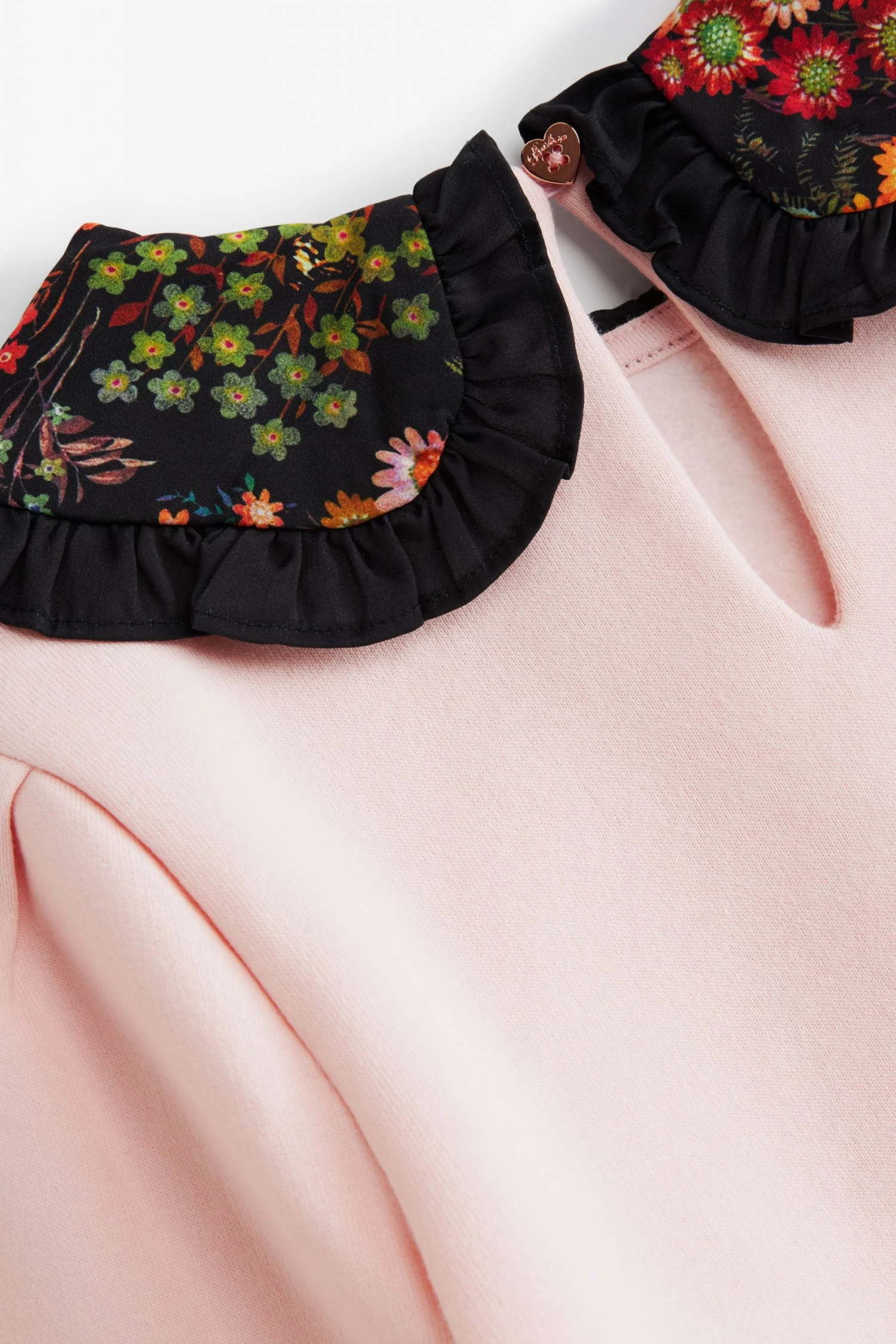 Baker By Ted Baker Pink Frill Collared Sweat Top 3 Baker By Ted Baker Pink Frill Collared Sweat Top - Image 3