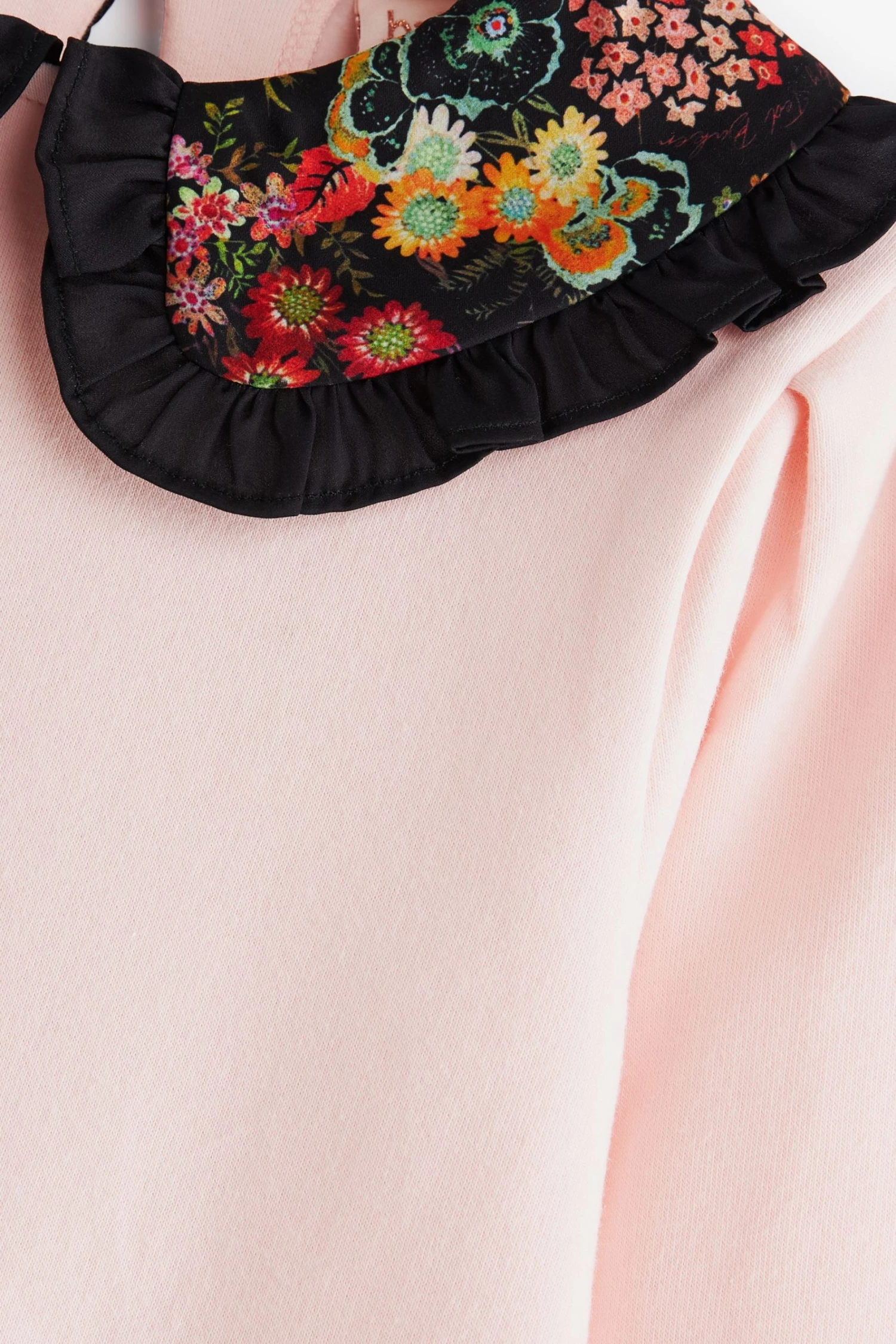 Baker By Ted Baker Pink Frill Collared Sweat Top 4 Baker By Ted Baker Pink Frill Collared Sweat Top - Image 4