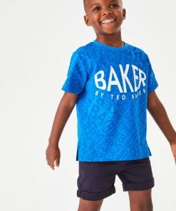 Baker By Ted Baker Boys Blue Graphic T-Shirt