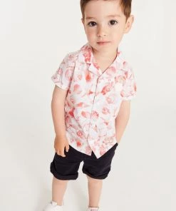 Baker By Ted Baker White Shell Print Shirt