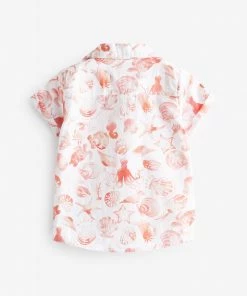Baker By Ted Baker White Shell Print Shirt -Baker by Ted Baker shop unnamed file 1426 scaled