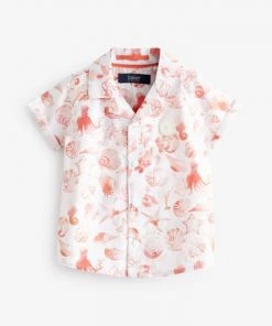 Baker By Ted Baker White Shell Print Shirt -Baker by Ted Baker shop unnamed file 1429