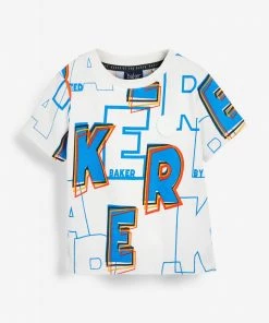 Baker By Ted Baker White Letter Print T-Shirt -Baker by Ted Baker shop unnamed file 1444 scaled