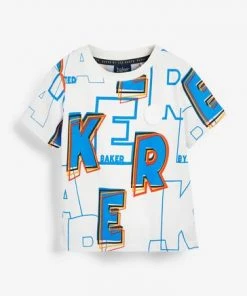 Baker By Ted Baker White Letter Print T-Shirt -Baker by Ted Baker shop unnamed file 1447