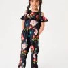 Baker By Ted Baker Navy Blue Floral Jumpsuit
