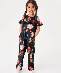 Baker By Ted Baker Navy Blue Floral Jumpsuit