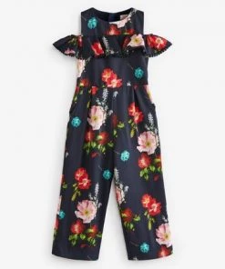 Baker By Ted Baker Navy Blue Floral Jumpsuit -Baker by Ted Baker shop unnamed file 1464