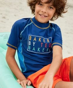 Baker By Ted Baker Navy Blue Rash Vest -Baker by Ted Baker shop unnamed file 1514 scaled