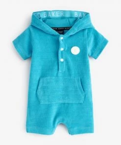 Baker By Ted Baker Blue Towelling Romper -Baker by Ted Baker shop unnamed file 1522