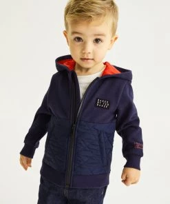 Baker By Ted Baker Navy Zip Through Hoodie