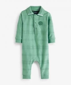 Baker By Ted Baker Green Textured Romper -Baker by Ted Baker shop unnamed file 1542