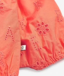 Baker By Ted Baker Coral Pink Broderie Romper -Baker by Ted Baker shop unnamed file 1548 scaled