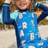 Baker By Ted Baker Blue Letter Print Sunsafe Suit