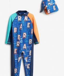 Baker By Ted Baker Blue Letter Print Sunsafe Suit -Baker by Ted Baker shop unnamed file 1568 scaled