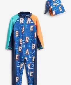 Baker By Ted Baker Blue Letter Print Sunsafe Suit -Baker by Ted Baker shop unnamed file 1573