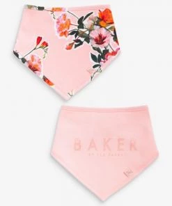 Baker By Ted Baker Pink Floral Bibs 2 Pack -Baker by Ted Baker shop unnamed file 1583