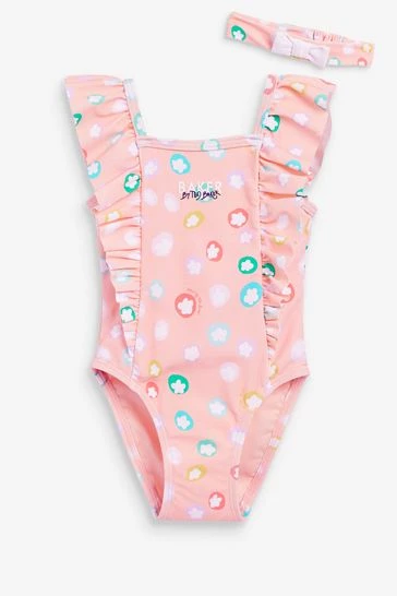Baker By Ted Baker Pink Spot Swimsuit 4 Baker By Ted Baker Pink Spot Swimsuit - Image 4