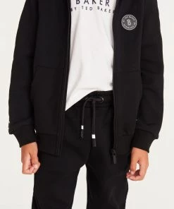 Baker By Ted Baker Black Embossed Joggers -Baker by Ted Baker shop unnamed file 1610 scaled