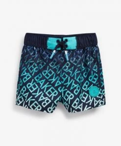 Baker By Ted Baker Navy Blue Ombre Printed Swim Shorts -Baker by Ted Baker shop unnamed file 1627