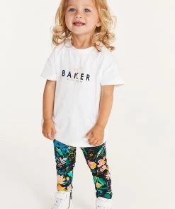 Baker By Ted Baker White T-Shirt And Leggings Set