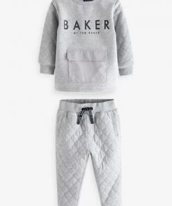 Baker By Ted Baker Grey Quilted Set -Baker by Ted Baker shop unnamed file 194