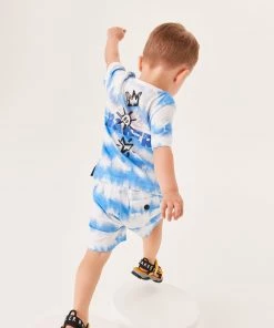 Baker By Ted Baker Blue Tie-Dye T-Shirt And Shorts Set -Baker by Ted Baker shop unnamed file 208 scaled