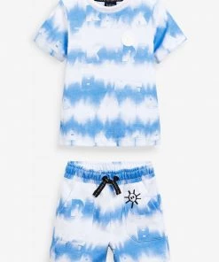 Baker By Ted Baker Blue Tie-Dye T-Shirt And Shorts Set -Baker by Ted Baker shop unnamed file 211 scaled